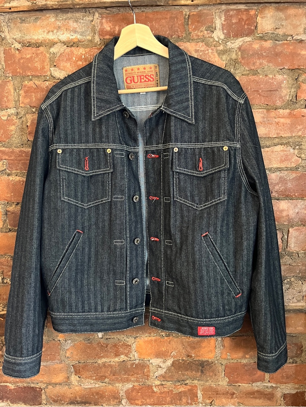 Vintage Guess USA American Tradition 90s Denim Jacket Size Medium M151827